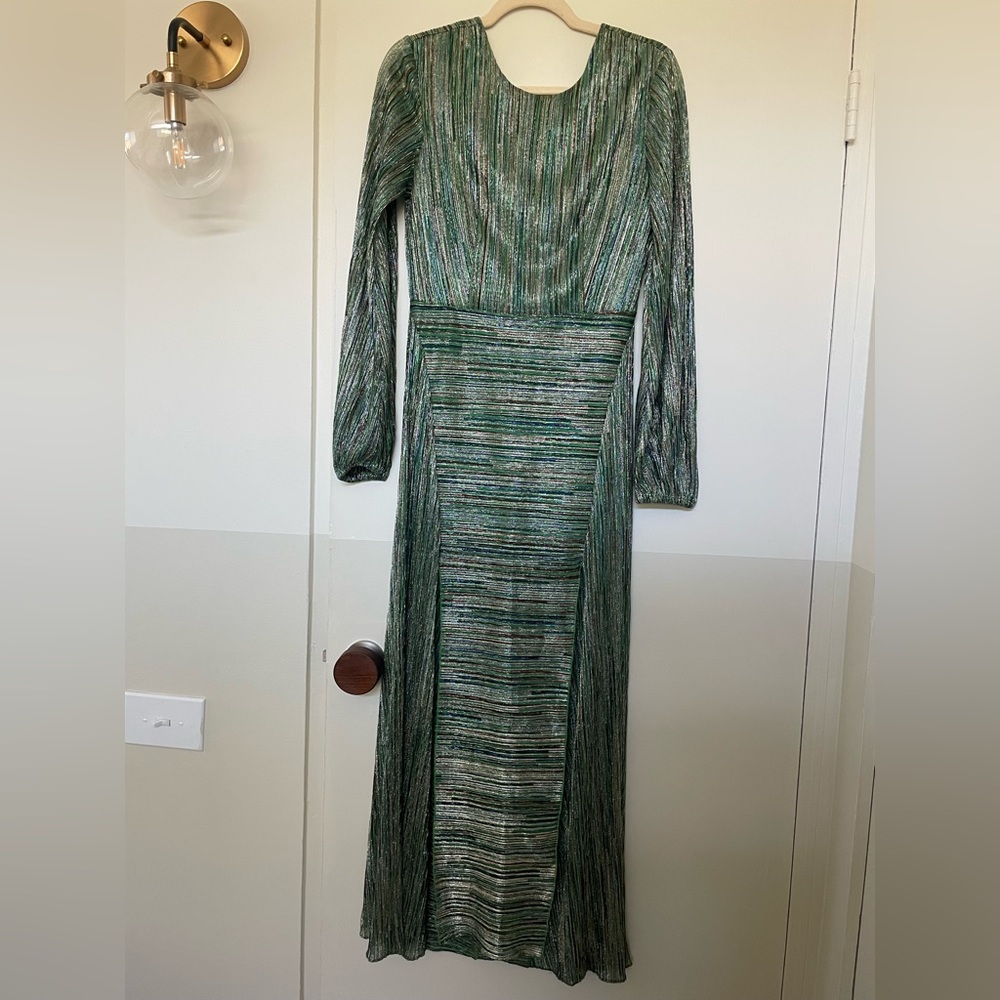 Rotate Birger Christensen Lisa Lurex Maxi Dress – Size 4 - Picture 4 of 9